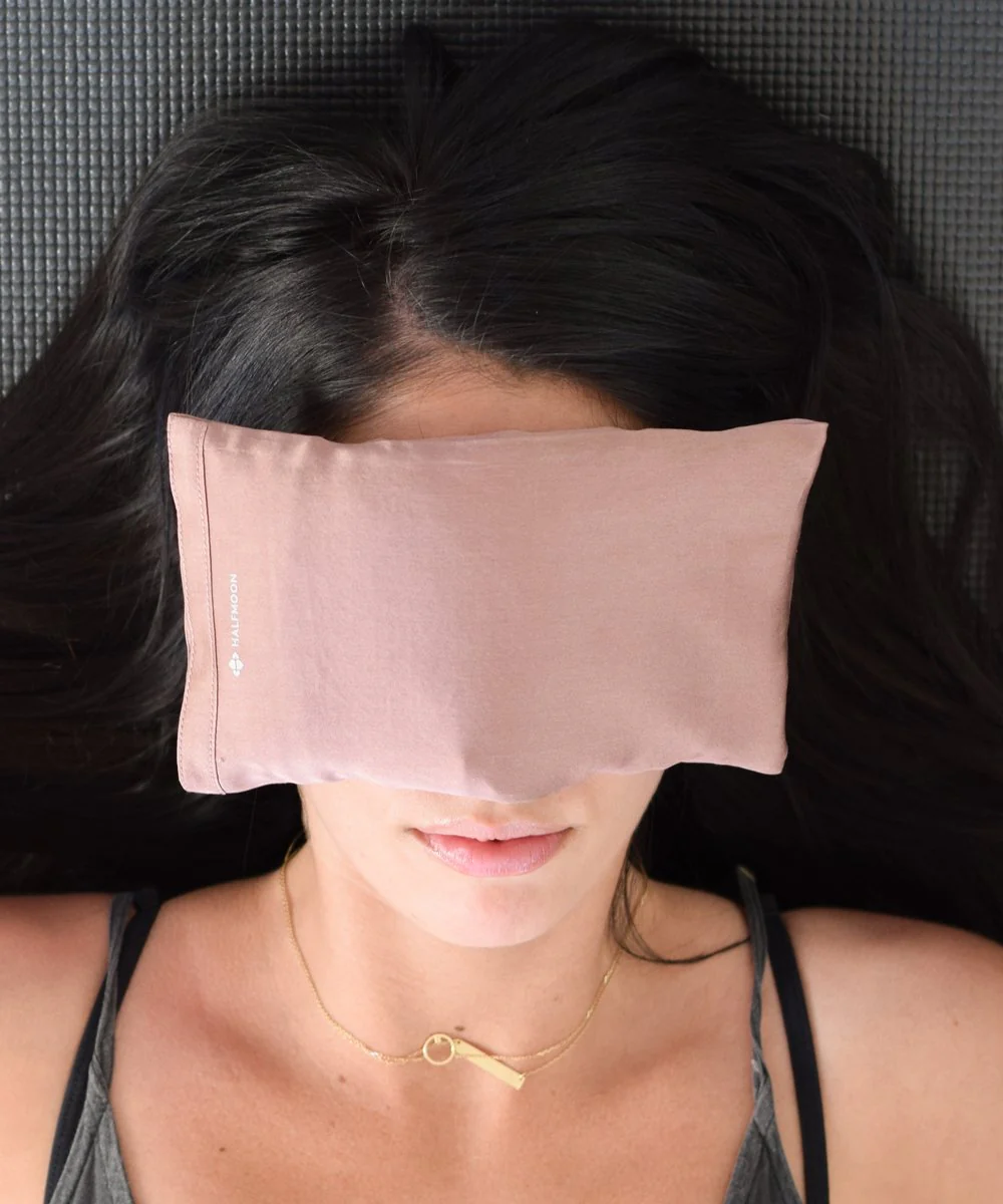 HALFMOON Silk Eye Pillow ~ Rose Clay