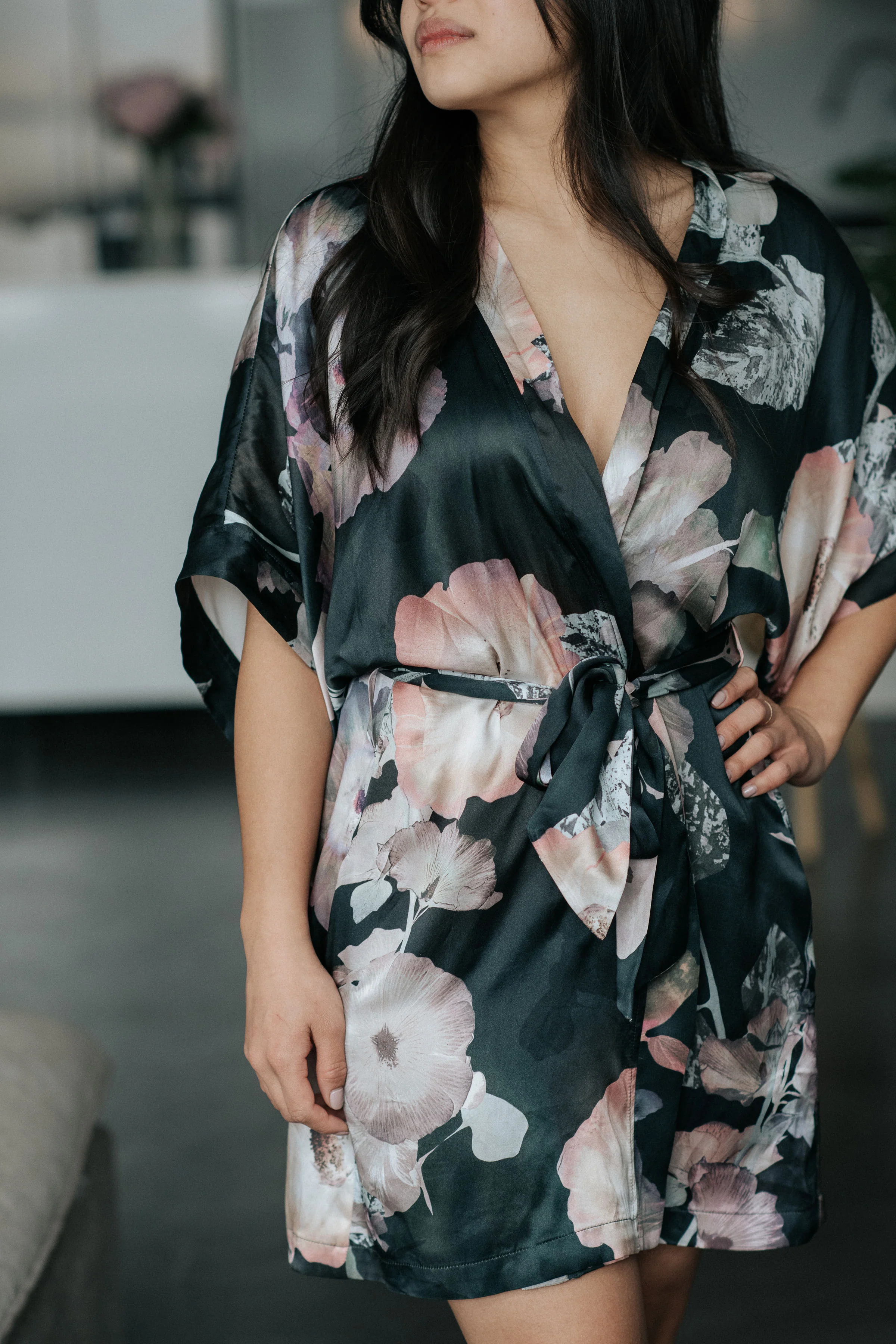Mana Mahina Short Kimono Robe - Image 3